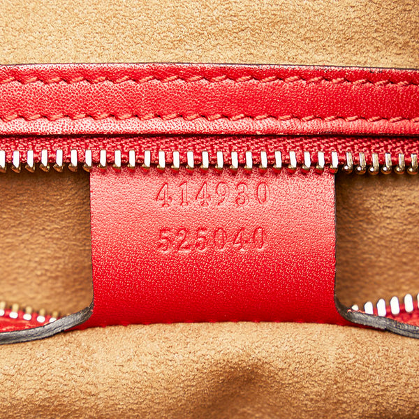 グッチ GGスプリーム ホーボー ショルダーバッグ 414930 ピンク レッド PVC レザー レディース GUCCI 【中古】