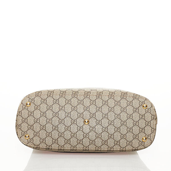 グッチ GGスプリーム ホーボー ショルダーバッグ 414930 ピンク レッド PVC レザー レディース GUCCI 【中古】