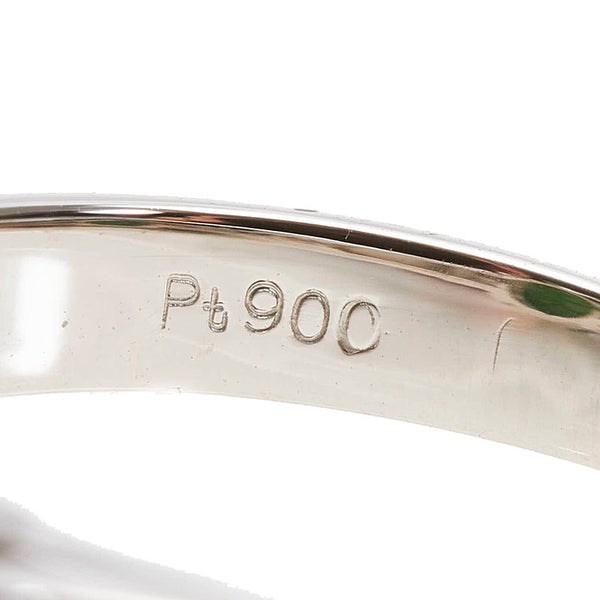 Pt900 プラチナ ひすい6.08ct ダイヤ0.27ct リング 指輪 レディース 11号 【中古】