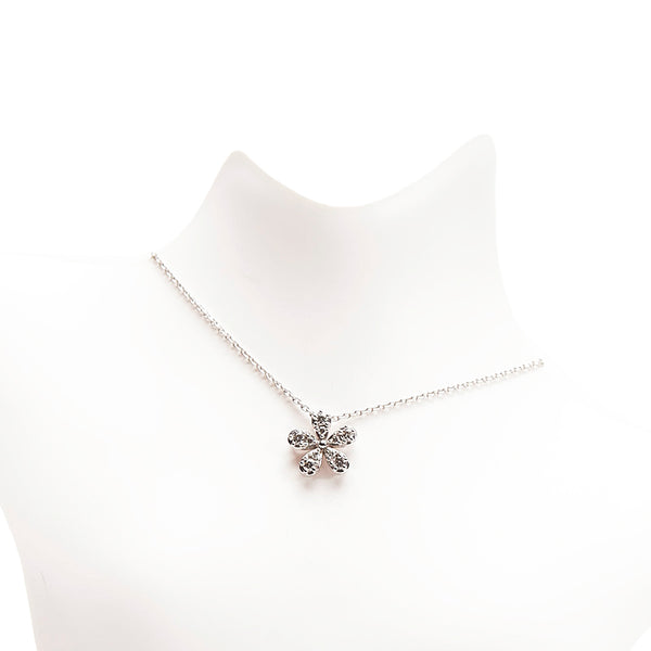 タサキ K18WG ホワイトゴールド ダイヤ0.15ct ネックレス レディース TASAKI 【中古】