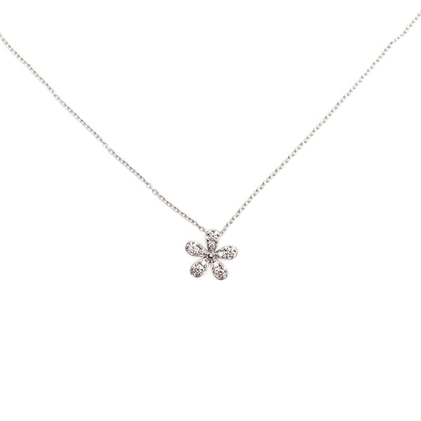 タサキ K18WG ホワイトゴールド ダイヤ0.15ct ネックレス レディース TASAKI 【中古】