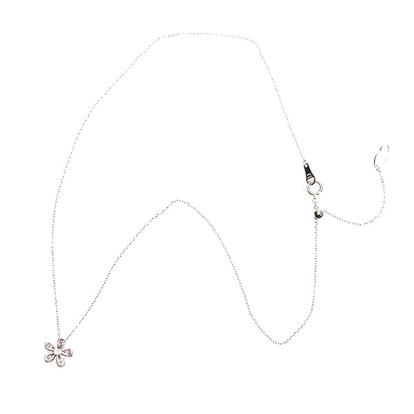 タサキ K18WG ホワイトゴールド ダイヤ0.15ct ネックレス レディース TASAKI 【中古】