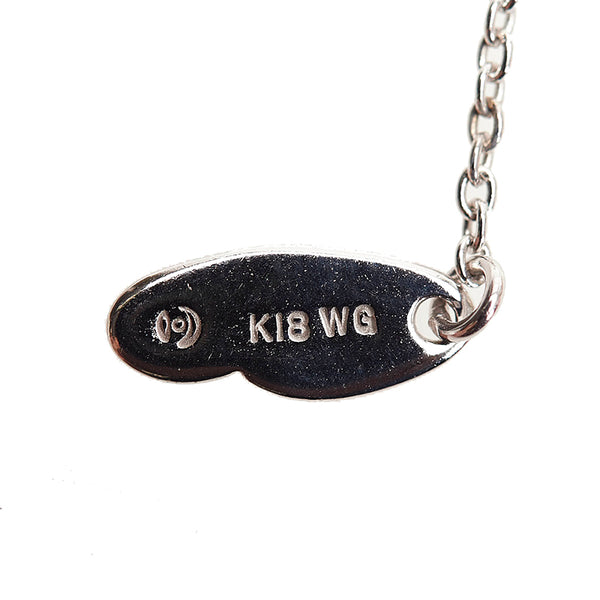 タサキ K18WG ホワイトゴールド ダイヤ0.15ct ネックレス レディース TASAKI 【中古】