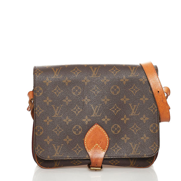 ルイ ヴィトン モノグラム カルトシエール26 斜め掛け ショルダーバッグ  M51252 ブラウン PVC レザー レディース LOUIS VUITTON 【中古】