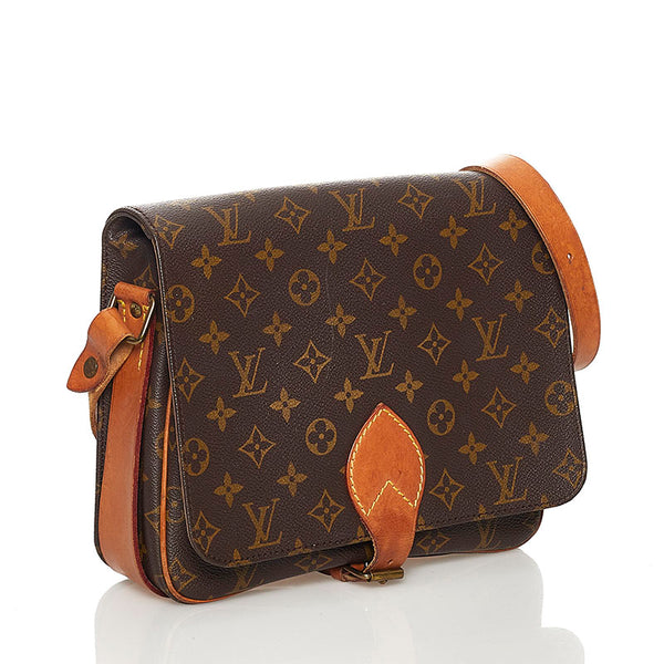 ルイ ヴィトン モノグラム カルトシエール26 斜め掛け ショルダーバッグ  M51252 ブラウン PVC レザー レディース LOUIS VUITTON 【中古】
