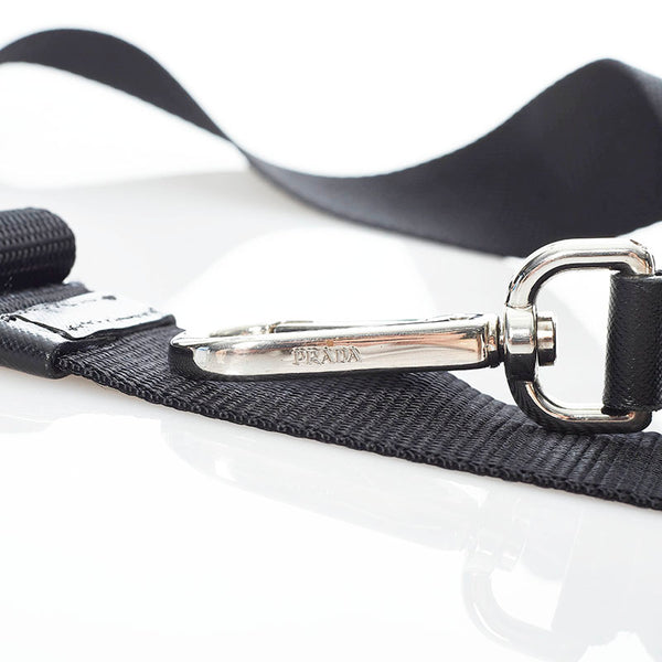 プラダ ショルダーストラップ ブラック ナイロン レザー レディース PRADA 【中古】