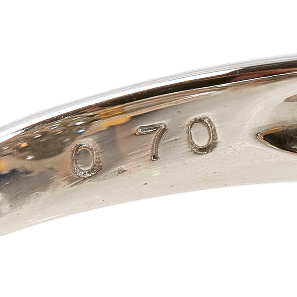 Pt900 プラチナ K18YG イエローゴールド コンビ ダイヤ0.70ct リング 指輪 レディース 8号 【中古】