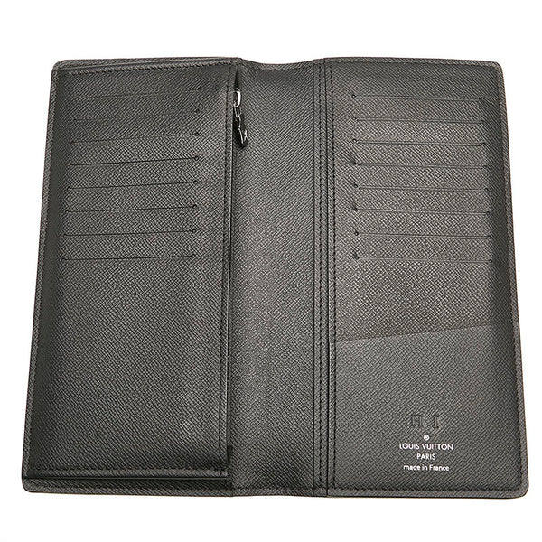 ルイ ヴィトン モノグラム エクリプス ポルトフォイユ ブラザ 長財布 M61697 グレー ブラック PVC メンズ LOUIS VUITTON 【中古】