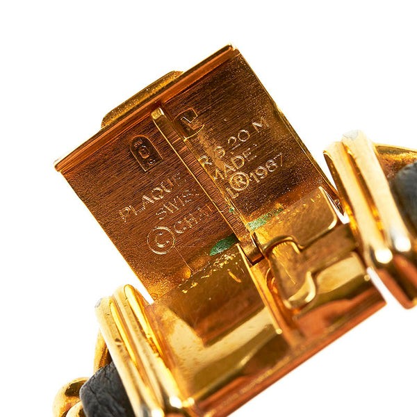 シャネル プルミエール L 腕時計 H0001  クオーツ ブラック文字盤 メッキ レディース CHANEL 【中古】