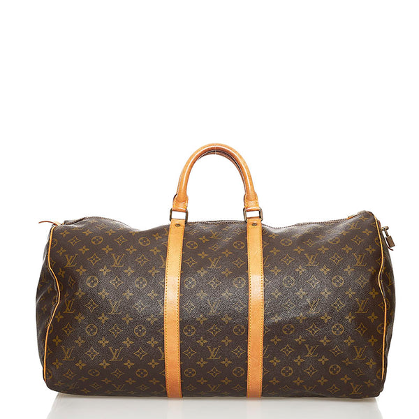 ルイ ヴィトン モノグラム キーポル55 ボストンバッグ M41426 ブラウン PVC レザー レディース LOUIS VUITTON 【中古】