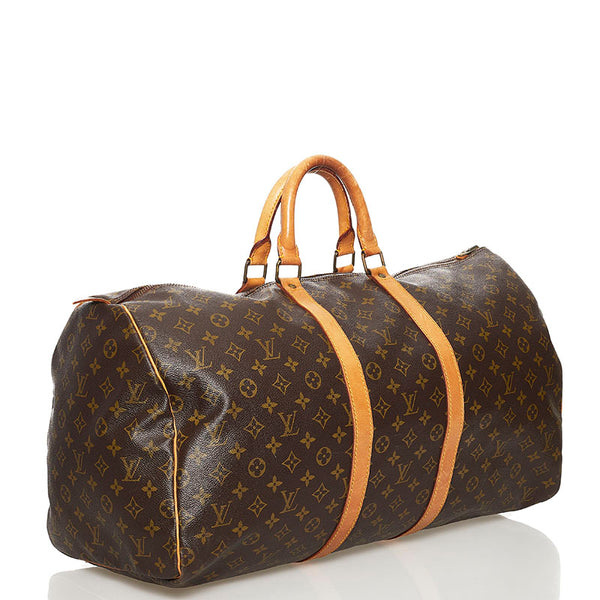 ルイ ヴィトン モノグラム キーポル55 ボストンバッグ M41426 ブラウン PVC レザー レディース LOUIS VUITTON 【中古】