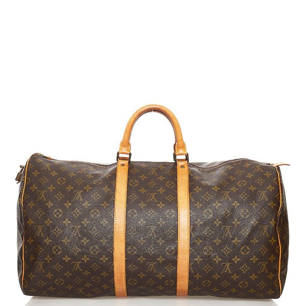 ルイ ヴィトン モノグラム キーポル55 ボストンバッグ M41426 ブラウン PVC レザー レディース LOUIS VUITTON 【中古】