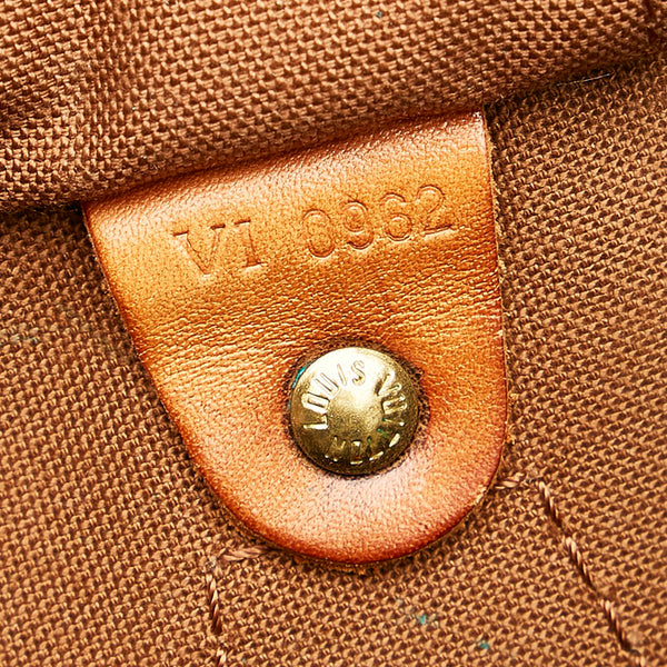 ルイ ヴィトン モノグラム スピーディ35 ハンドバッグ ミニボストン M41524 ブラウン PVC レザー レディース LOUIS VUITTON 【中古】
