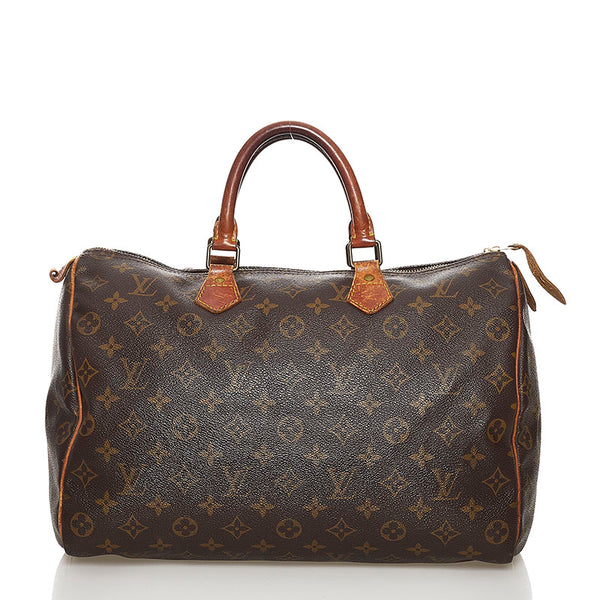 ルイ ヴィトン モノグラム スピーディ35 ハンドバッグ ミニボストン M41524 ブラウン PVC レザー レディース LOUIS VUITTON 【中古】