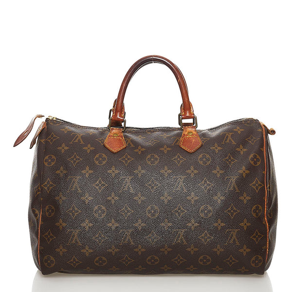ルイ ヴィトン モノグラム スピーディ35 ハンドバッグ ミニボストン M41524 ブラウン PVC レザー レディース LOUIS VUITTON 【中古】