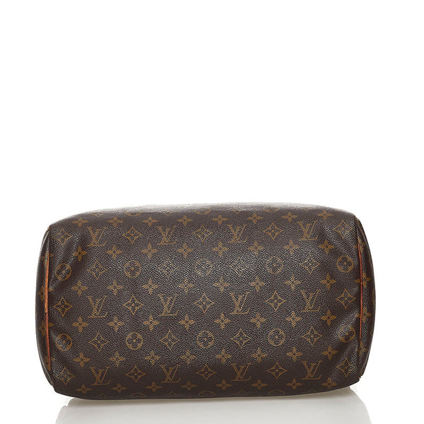 ルイ ヴィトン モノグラム スピーディ35 ハンドバッグ ミニボストン M41524 ブラウン PVC レザー レディース LOUIS VUITTON 【中古】