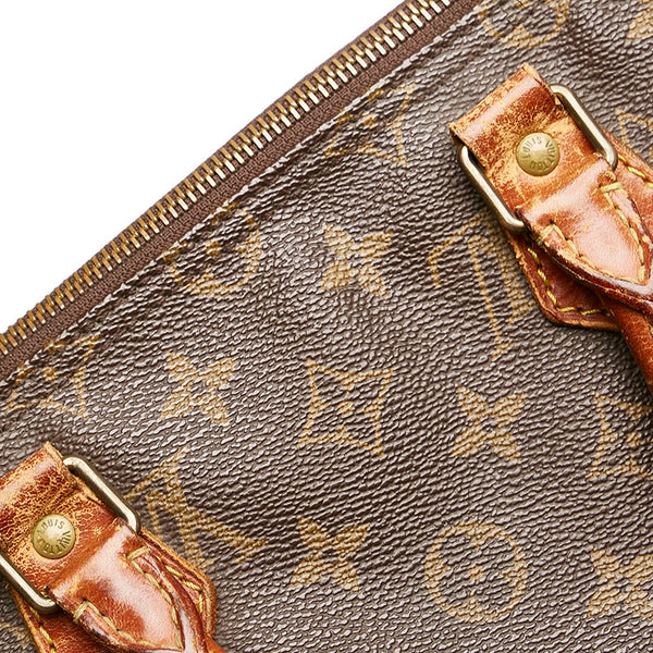 ルイ ヴィトン モノグラム スピーディ35 ハンドバッグ ミニボストン M41524 ブラウン PVC レザー レディース LOUIS VUITTON 【中古】
