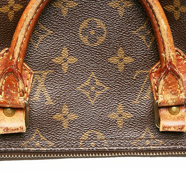 ルイ ヴィトン モノグラム スピーディ35 ハンドバッグ ミニボストン M41524 ブラウン PVC レザー レディース LOUIS VUITTON 【中古】