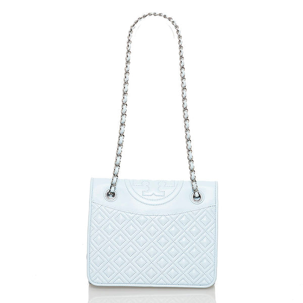 トリーバーチ チェーン ショルダーバッグ ライトブルー レザー レディース Tory Burch 【中古】
