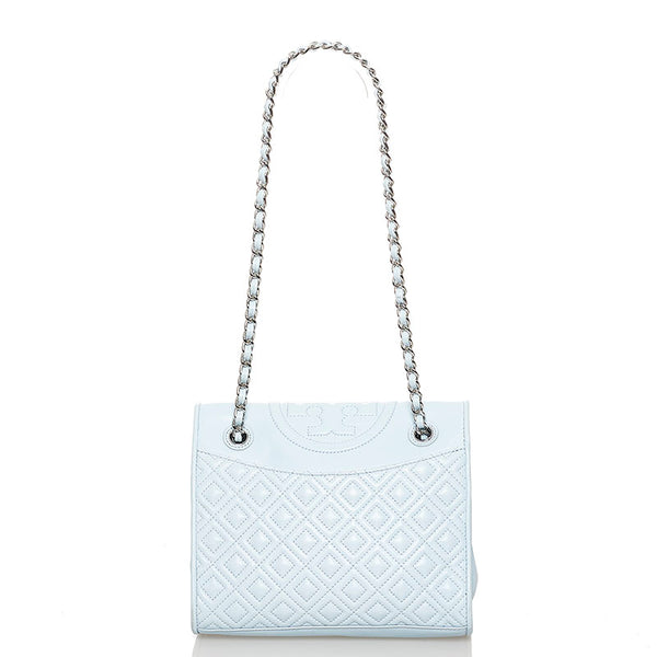トリーバーチ チェーン ショルダーバッグ ライトブルー レザー レディース Tory Burch 【中古】