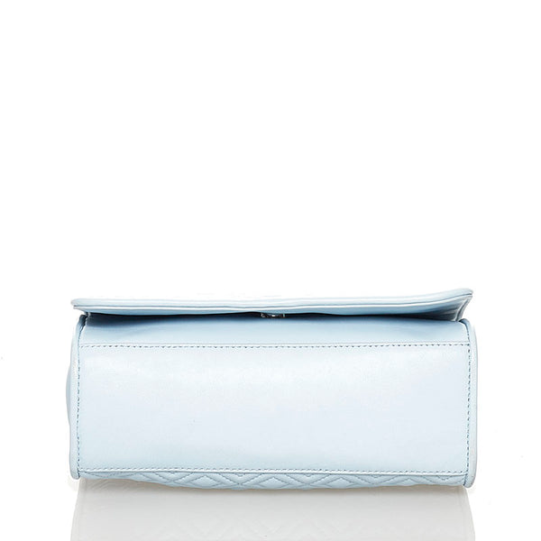 トリーバーチ チェーン ショルダーバッグ ライトブルー レザー レディース Tory Burch 【中古】