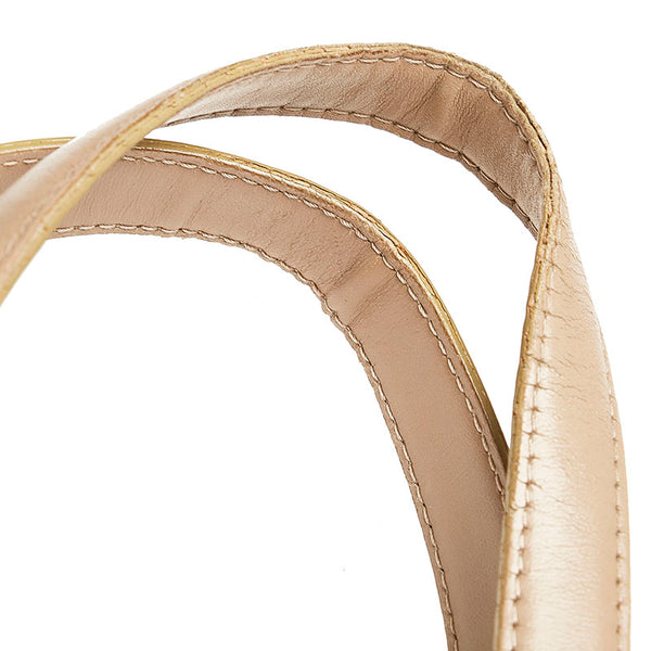 シャネル ニュートラベル トートバッグ ハンドバッグ ベージュ ナイロン レザー レディース CHANEL 【中古】