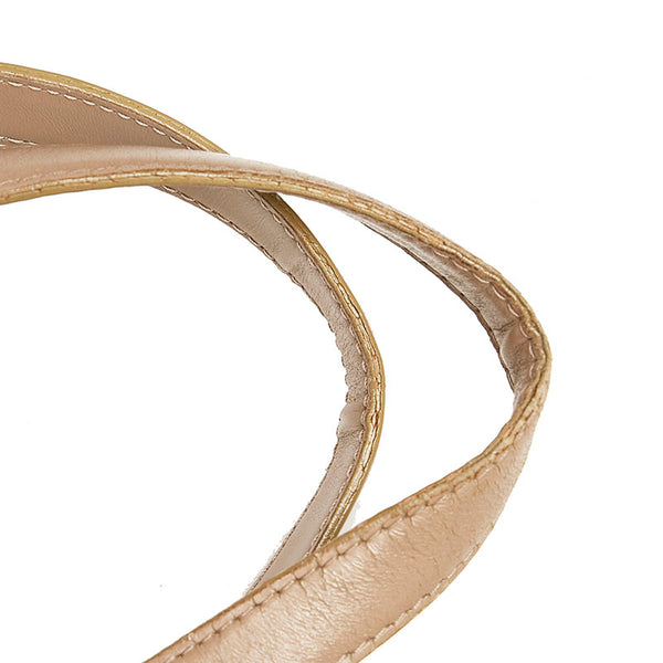 シャネル ニュートラベル トートバッグ ハンドバッグ ベージュ ナイロン レザー レディース CHANEL 【中古】