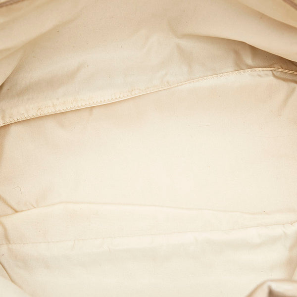 シャネル ニュートラベル トートバッグ ハンドバッグ ベージュ ナイロン レザー レディース CHANEL 【中古】