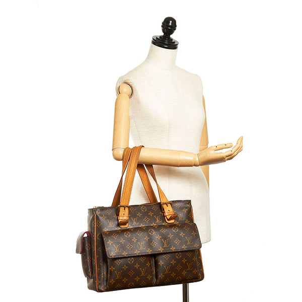 ルイ ヴィトン モノグラム ミュルティプリシテ ショルダーバッグ M51162  ブラウン PVC レザー レディース LOUIS VUITTON 【中古】