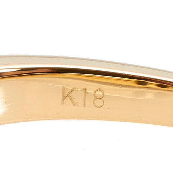 K18YG イエローゴールド ブラックオパール0.70ct リング 指輪 レディース 13号 【中古】