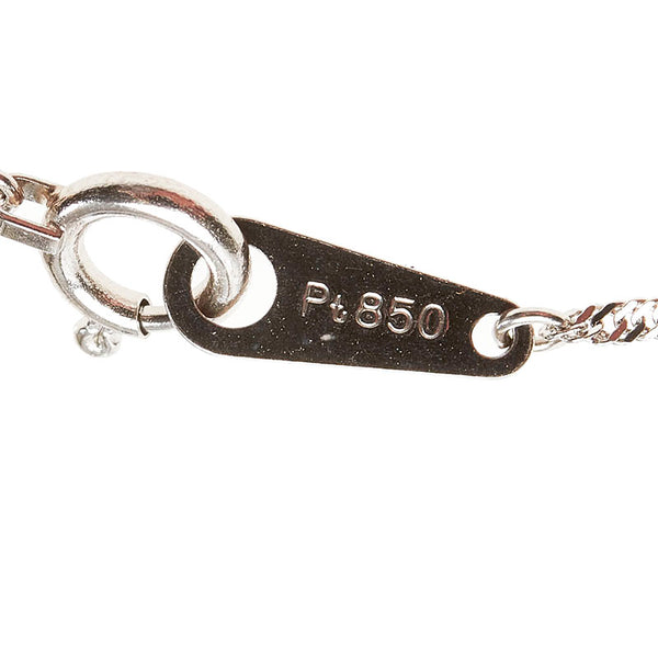Pt900 プラチナ Pt850 プラチナ サファイア1.02ct ダイヤ0.50ct ネックレス レディース 【中古】