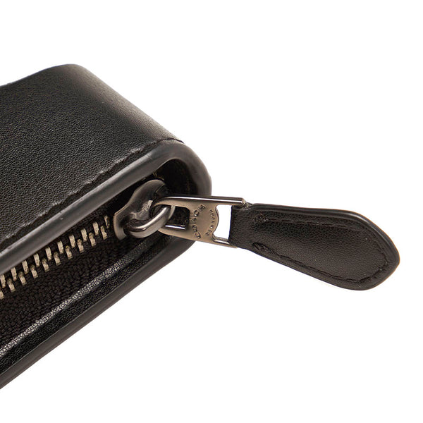 コーチ × ディズニー ミッキー コラボ ラウンドジップ ラウンドファスナー 長財布 ブラック ホワイト レザー レディース COACH 【中古】