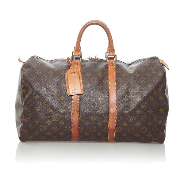 ルイ ヴィトン モノグラム キーポル45 ハンドバッグ ボストンバッグ M41428 ブラウン PVC レザー レディース LOUIS VUITTON 【中古】