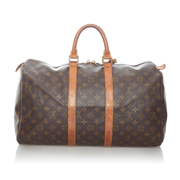 ルイ ヴィトン モノグラム キーポル45 ハンドバッグ ボストンバッグ M41428 ブラウン PVC レザー レディース LOUIS VUITTON 【中古】