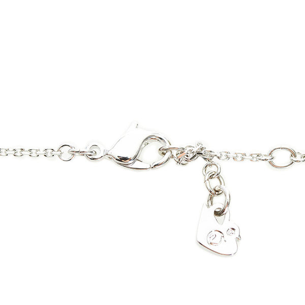 スワロフスキー ハート ネックレス ペンダント レッド シルバー メタル レディース SWAROVSKI 【中古】