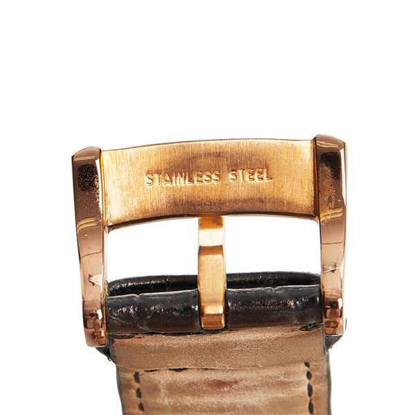 エンポリオ アルマーニ 腕時計 AR-4649 自動巻き ブラック文字盤 ステンレススチール メンズ Emporio Armani 【中古】