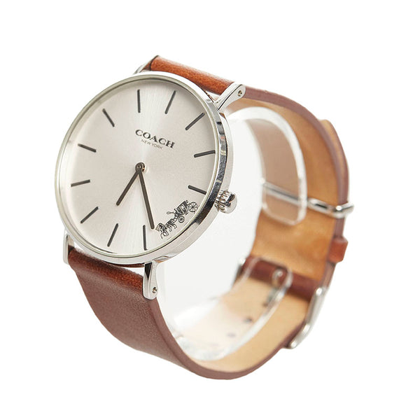 コーチ 腕時計 CA.120.7.14.1596 クオーツ シルバー文字盤 ステンレススチール メンズ COACH 【中古】