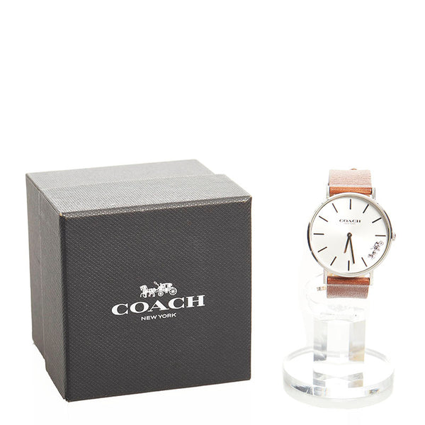 コーチ 腕時計 CA.120.7.14.1596 クオーツ シルバー文字盤 ステンレススチール メンズ COACH 【中古】