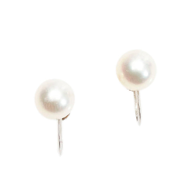 Pt900 プラチナ アコヤパール7.3～7.4mm イヤリング レディース 【中古】
