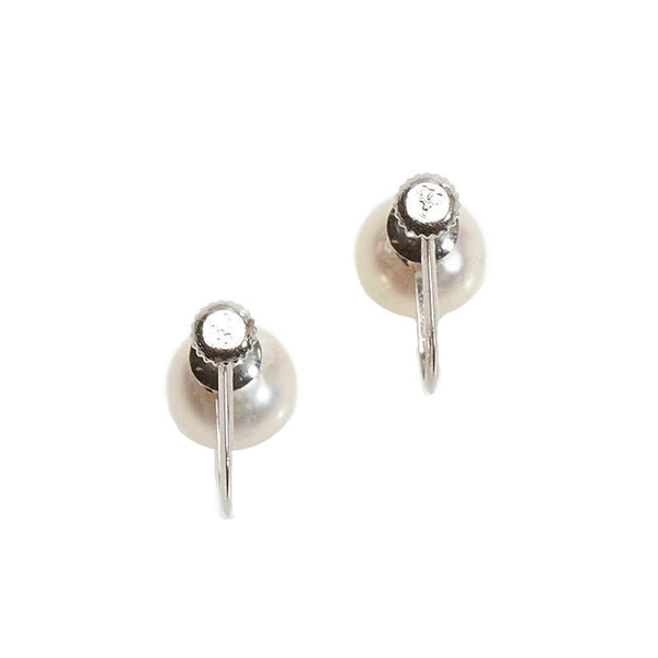 Pt900 プラチナ アコヤパール7.3～7.4mm イヤリング レディース 【中古】