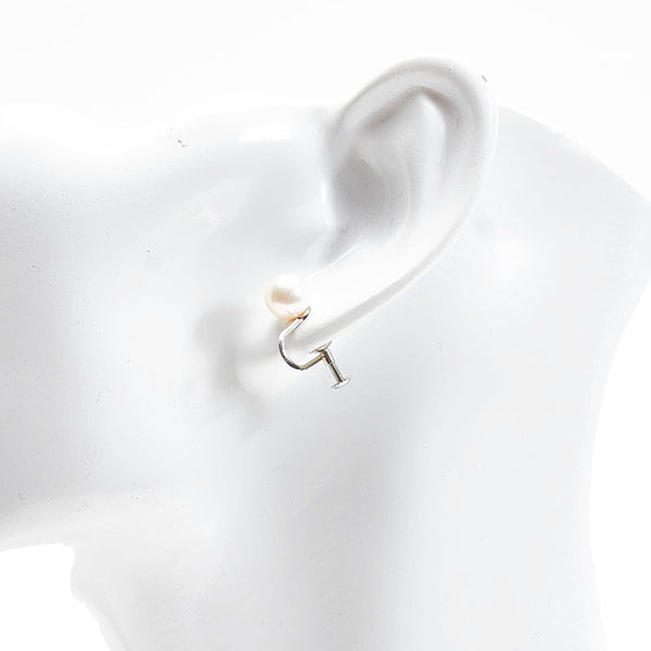Pt900 プラチナ アコヤパール7.3～7.4mm イヤリング レディース 【中古】