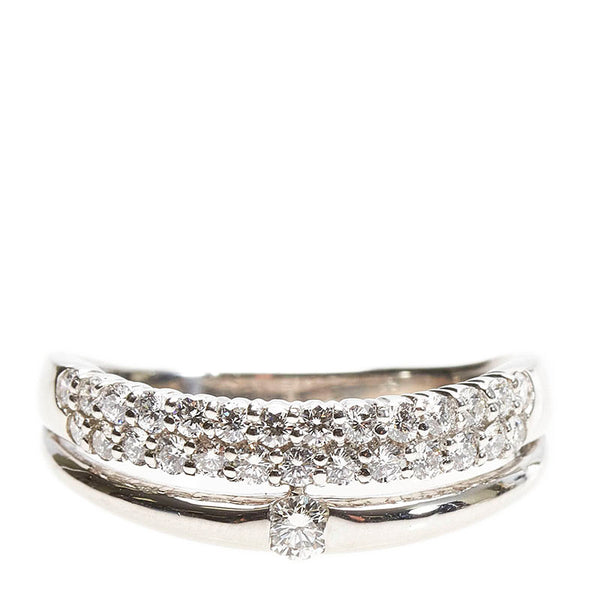 Pt900 プラチナ ダイヤ0.10ct ダイヤ0.57ct リング 指輪 レディース 20号 【中古】