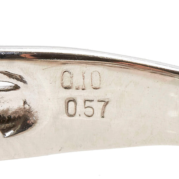 Pt900 プラチナ ダイヤ0.10ct ダイヤ0.57ct リング 指輪 レディース 20号 【中古】