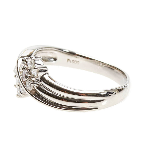 Pt900 プラチナ ダイヤ0.504ct リング 指輪 レディース 18号 【中古】