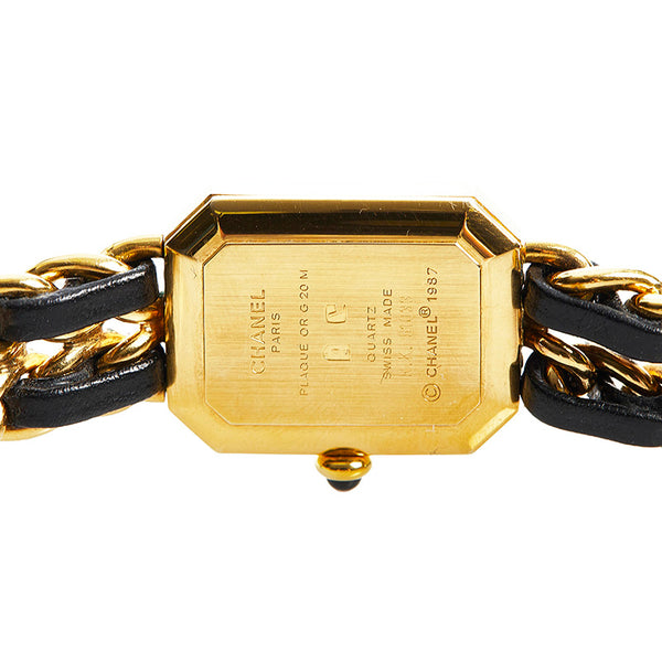 シャネル プルミエール M 腕時計 H0001 クオーツ ブラック文字盤 ステンレススチール レディース CHANEL 【中古】