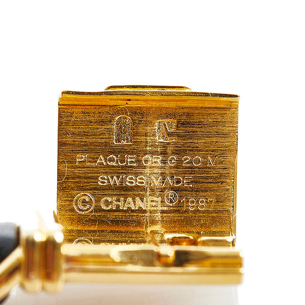 シャネル プルミエール M 腕時計 H0001 クオーツ ブラック文字盤 ステンレススチール レディース CHANEL 【中古】