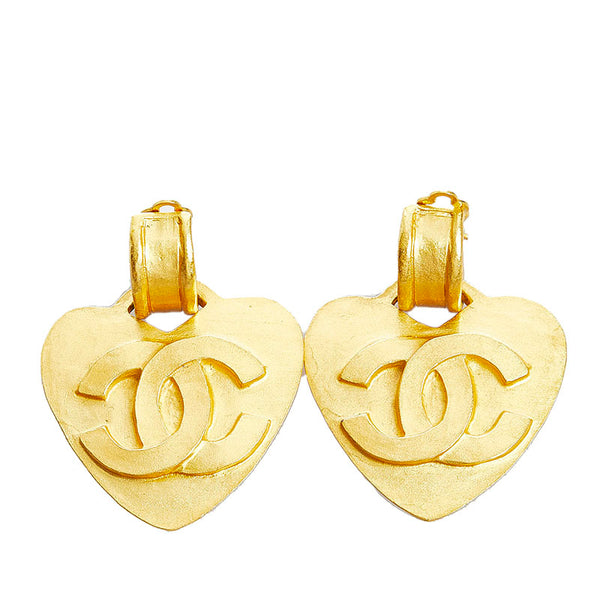 シャネル ココマーク ハート イヤリング ゴールド メッキ レディース CHANEL 【中古】