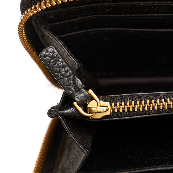 トリーバーチ マックグロー ラウンドジップ ラウンドファスナー 長財布 ブラック レザー レディース Tory Burch 【中古】