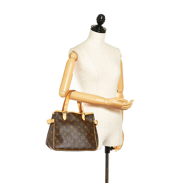 ルイ ヴィトン モノグラム バティニョール ハンドバッグ M51156 ブラウン PVC レザー レディース LOUIS VUITTON 【中古】