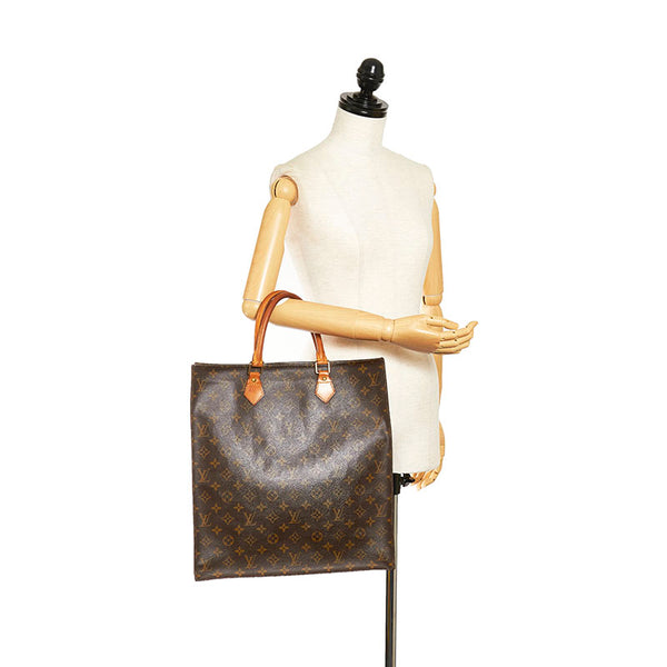 ルイ ヴィトン モノグラム サックプラ ハンドバッグ M51140 ブラウン PVC レザー レディース LOUIS VUITTON 【中古】